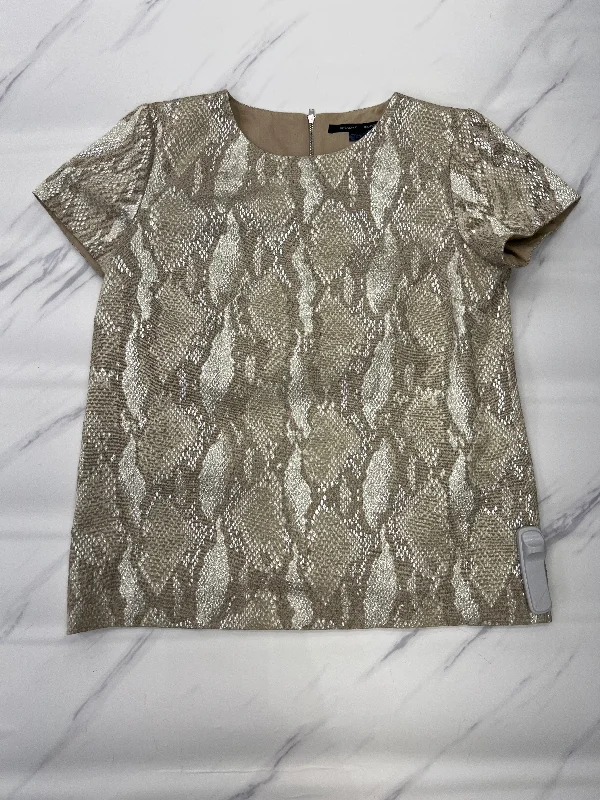 Top Short Sleeve By French Connection In Snakeskin Print, Size: M