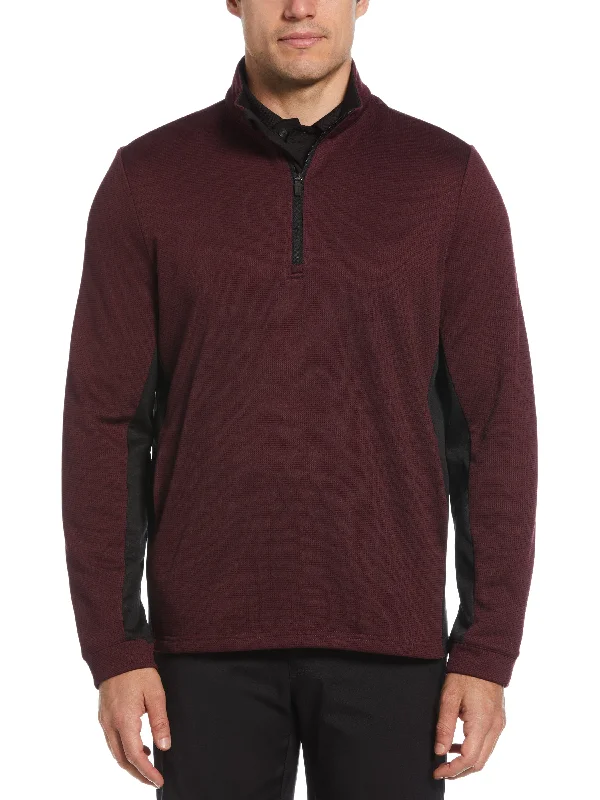 Men's Micro Jacquard Quarter Zip Golf Jacket