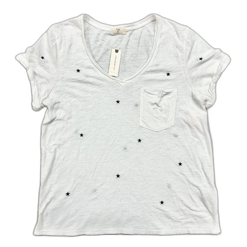 Top Short Sleeve By T.la In White, Size: M