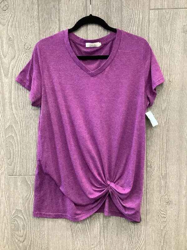 Top Short Sleeve By Clothes Mentor In Purple, Size: L