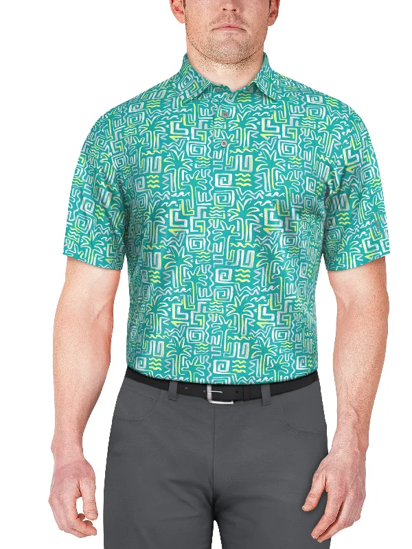 Men's Palm Print Polo