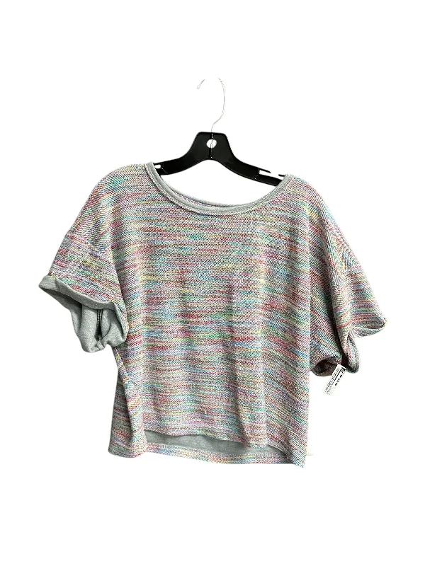 Top Short Sleeve By Anthropologie In Multi-colored, Size: L