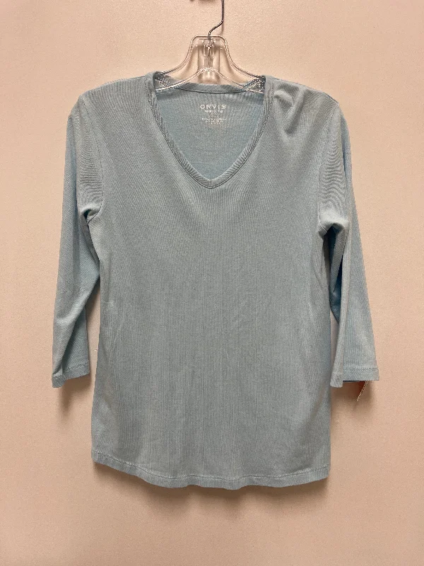 Top Long Sleeve By Orvis In Blue, Size: S