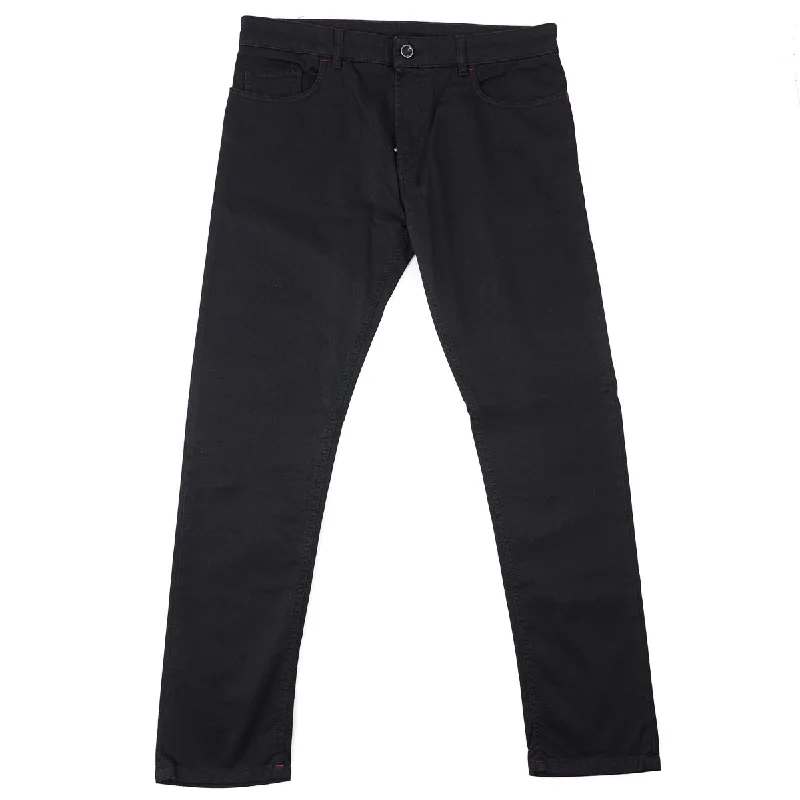 Isaia Slim-Fit Black Denim Jeans