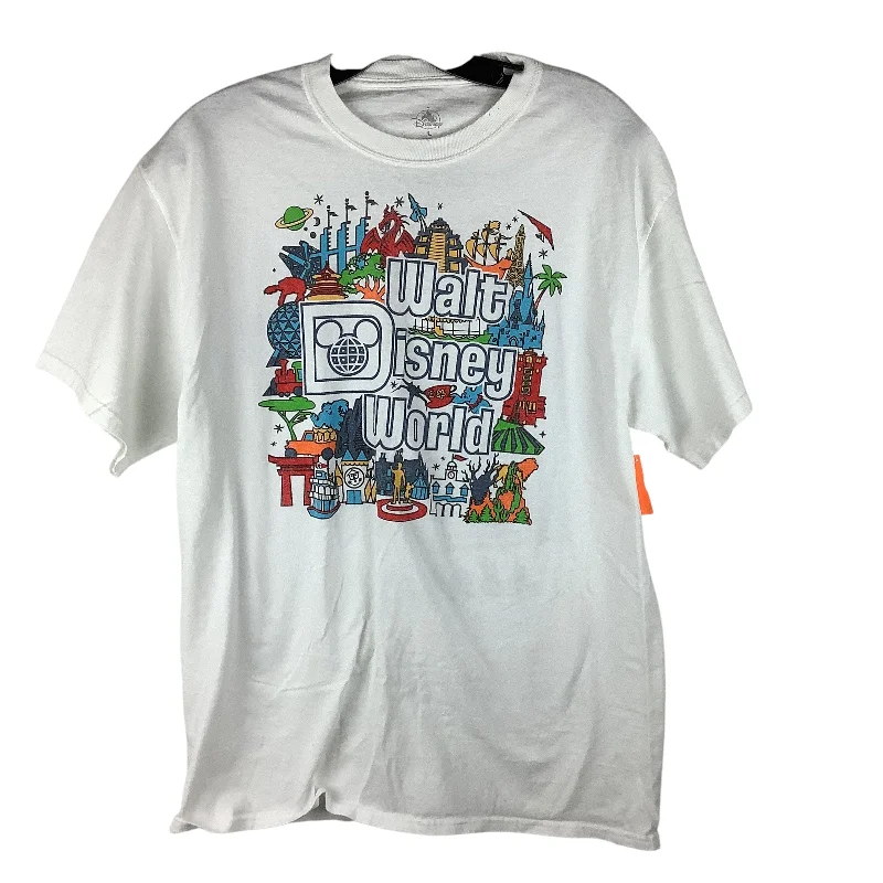 Top Short Sleeve Basic By Disney Store In White, Size: L