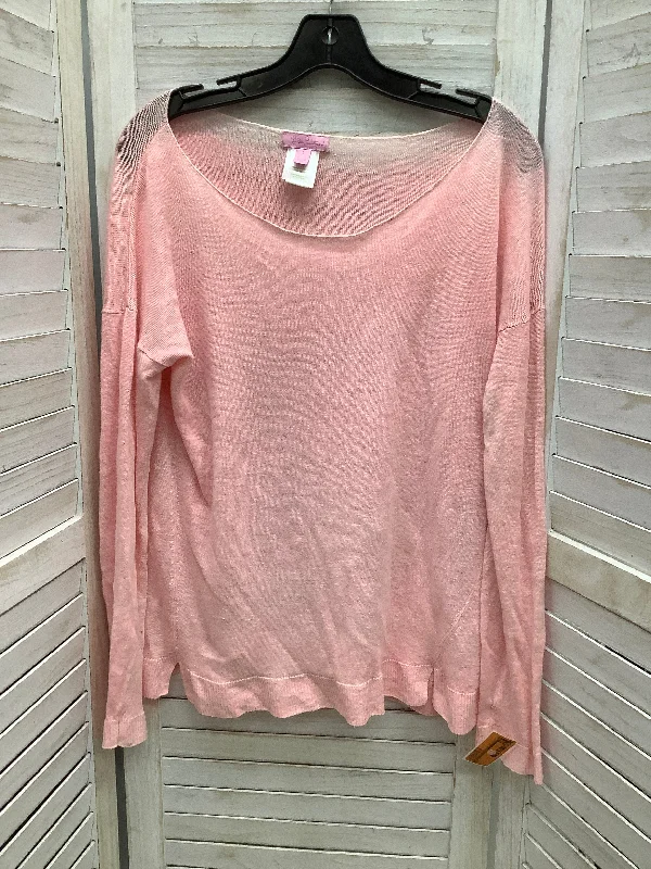 Top Long Sleeve By Lilly Pulitzer In Pink, Size: L