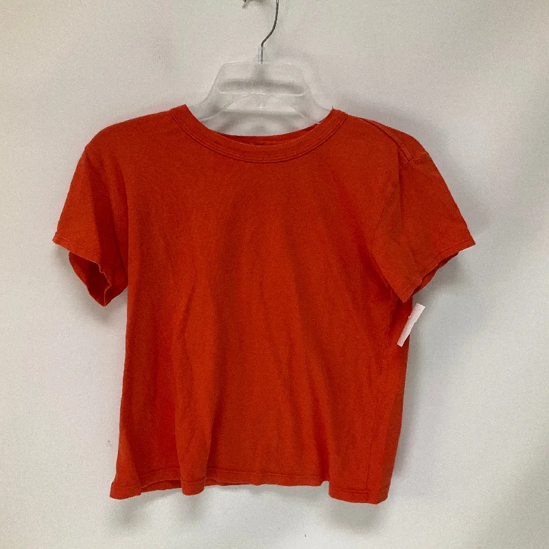 Top Short Sleeve By Cmc In Orange, Size: S