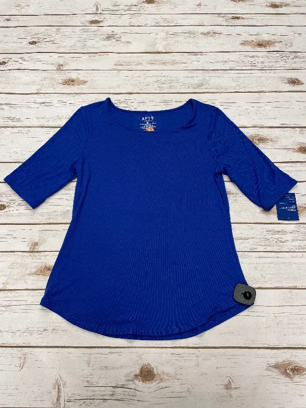 Top Short Sleeve By Apt 9 In Blue, Size: M