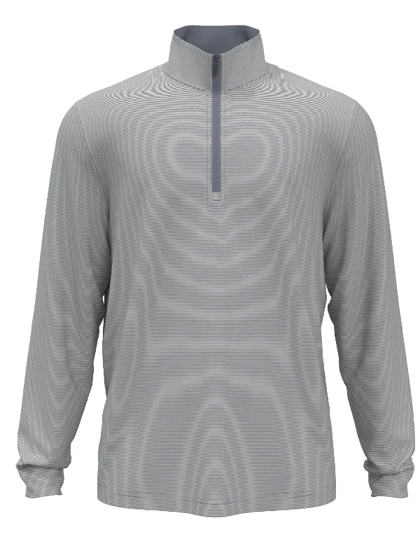 Men's Long Sleeve Feeder Stripe Mock Neck