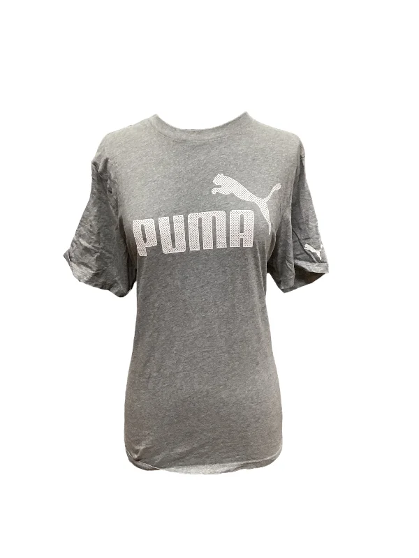 Grey Athletic Top Short Sleeve Puma, Size M