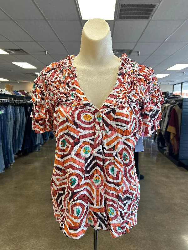 Top Short Sleeve By Maeve In Multi-colored, Size: S