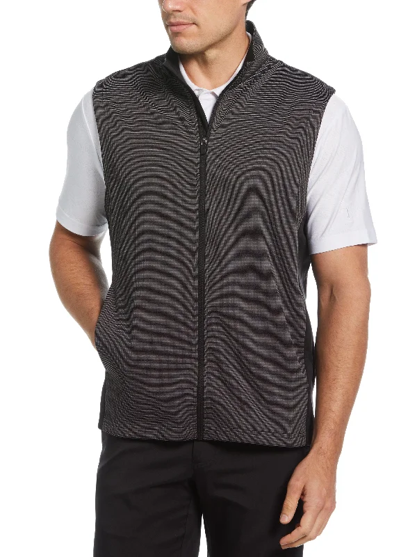 Men's Micro Jacquard Full Zip Golf Vest