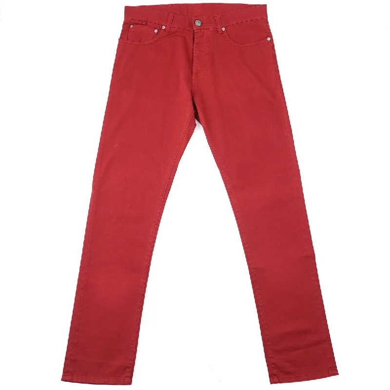 Isaia Slim-Fit Garment Dyed Denim Jeans