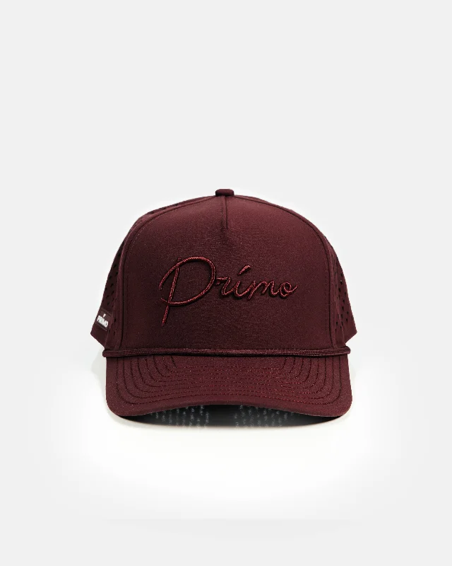 Maroon Monochrome Cursive Hat