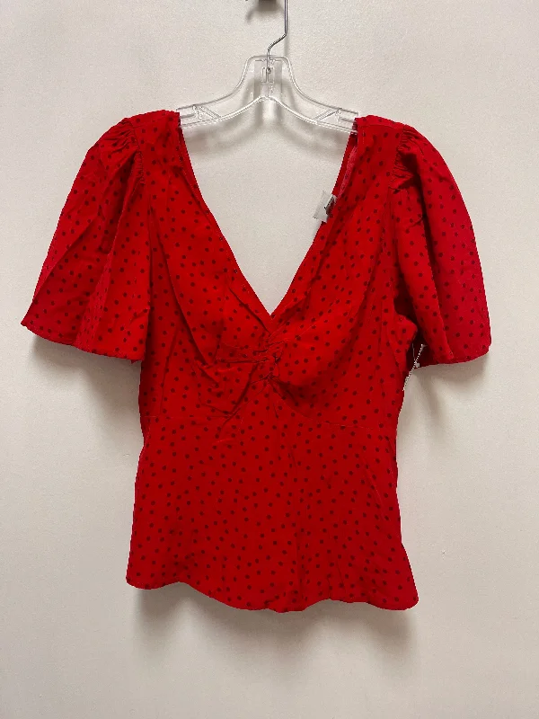 Top Short Sleeve By A New Day In Red, Size: S