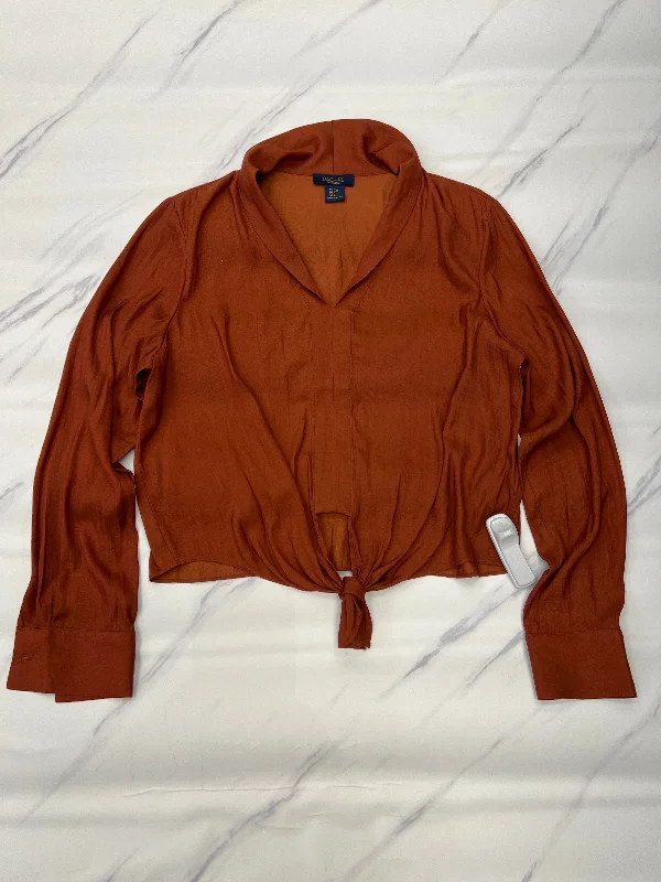 Top Long Sleeve By Rachel Roy In Orange, Size: M