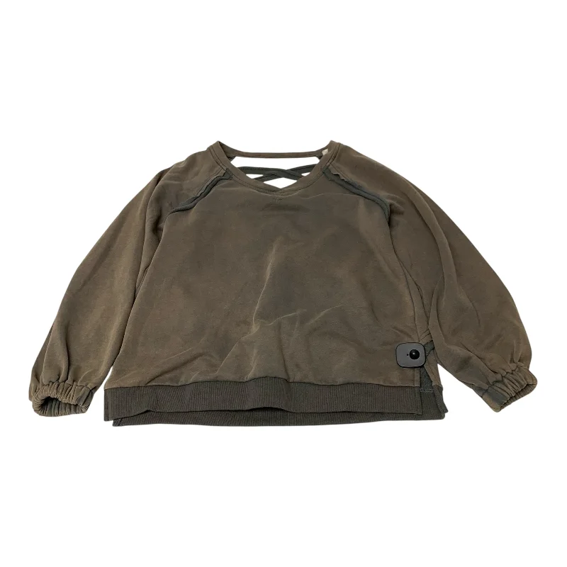 Top Long Sleeve By Pol In Brown, Size: S