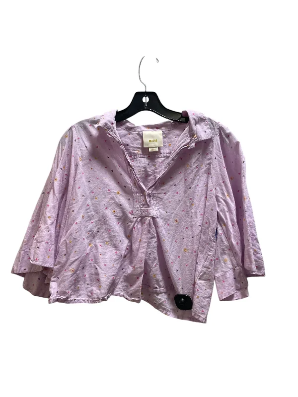 Top Short Sleeve By Maeve In Purple, Size: Xs