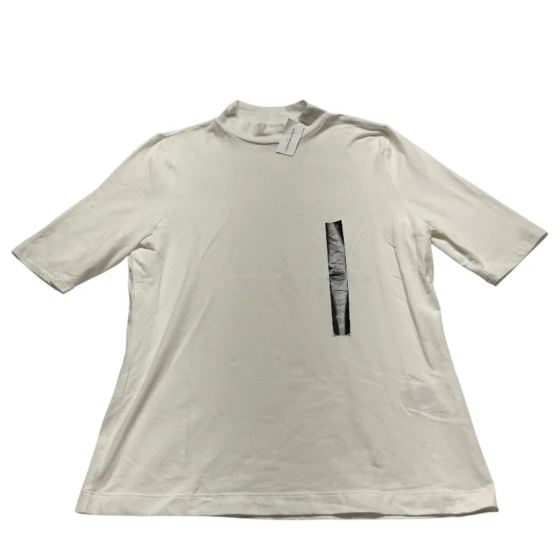 Top Short Sleeve Basic By Banana Republic In White, Size: S