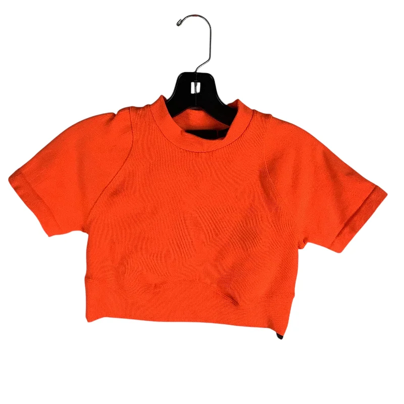 Top Short Sleeve By Ivy Park In Orange, Size: L