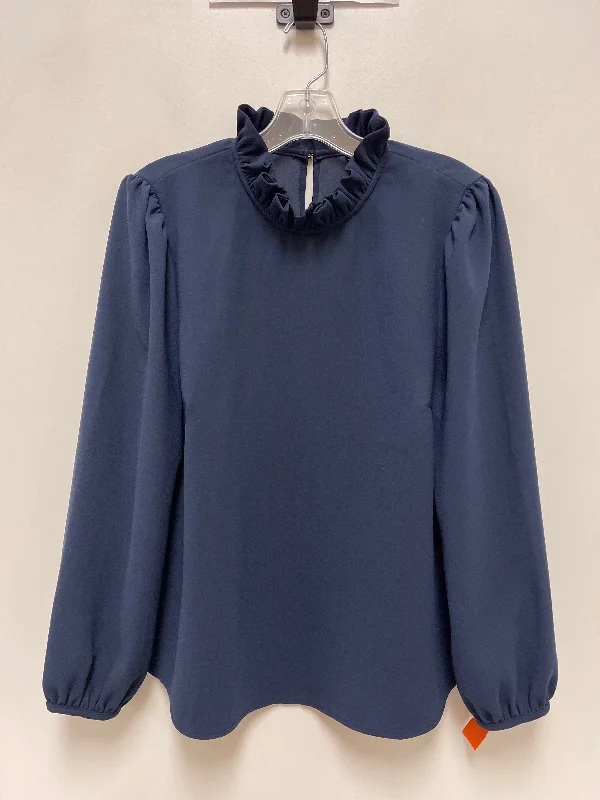 Top Long Sleeve By J. Crew In Navy, Size: L