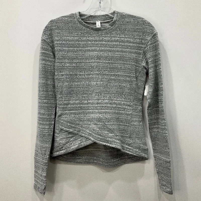 Top Long Sleeve By Lululemon In Grey, Size: 6