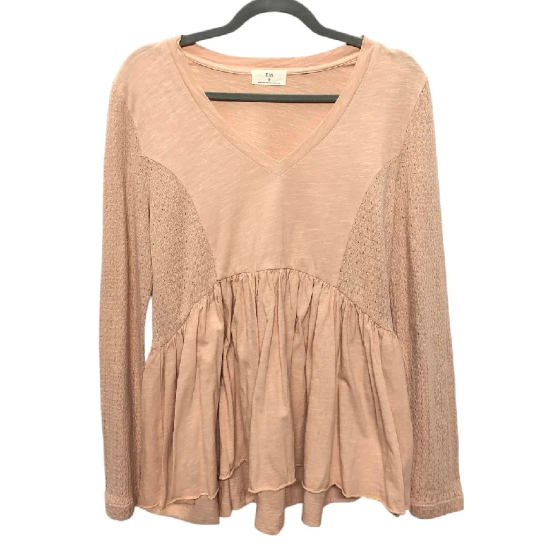 Tunic Ls By T.La In Peach, Size:S