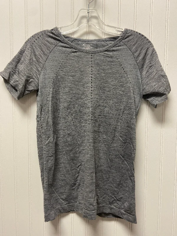 Grey Athletic Top Short Sleeve Athleta, Size S