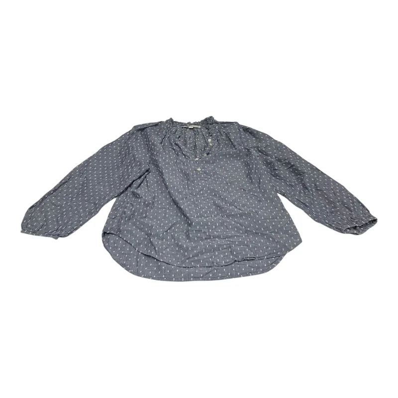 Top Long Sleeve By Loft In Grey, Size: M