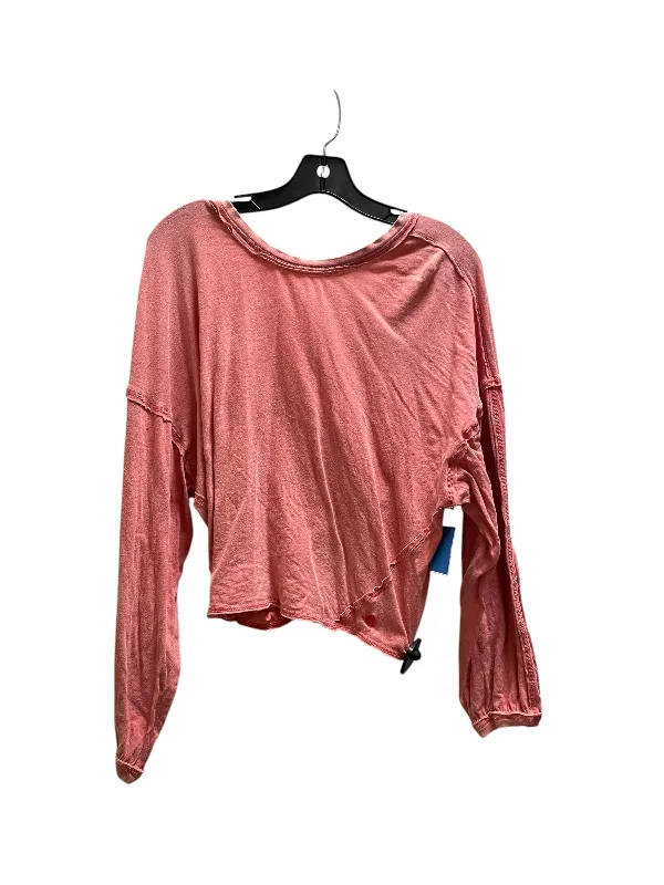 Top Long Sleeve By Free People In Orange, Size: M