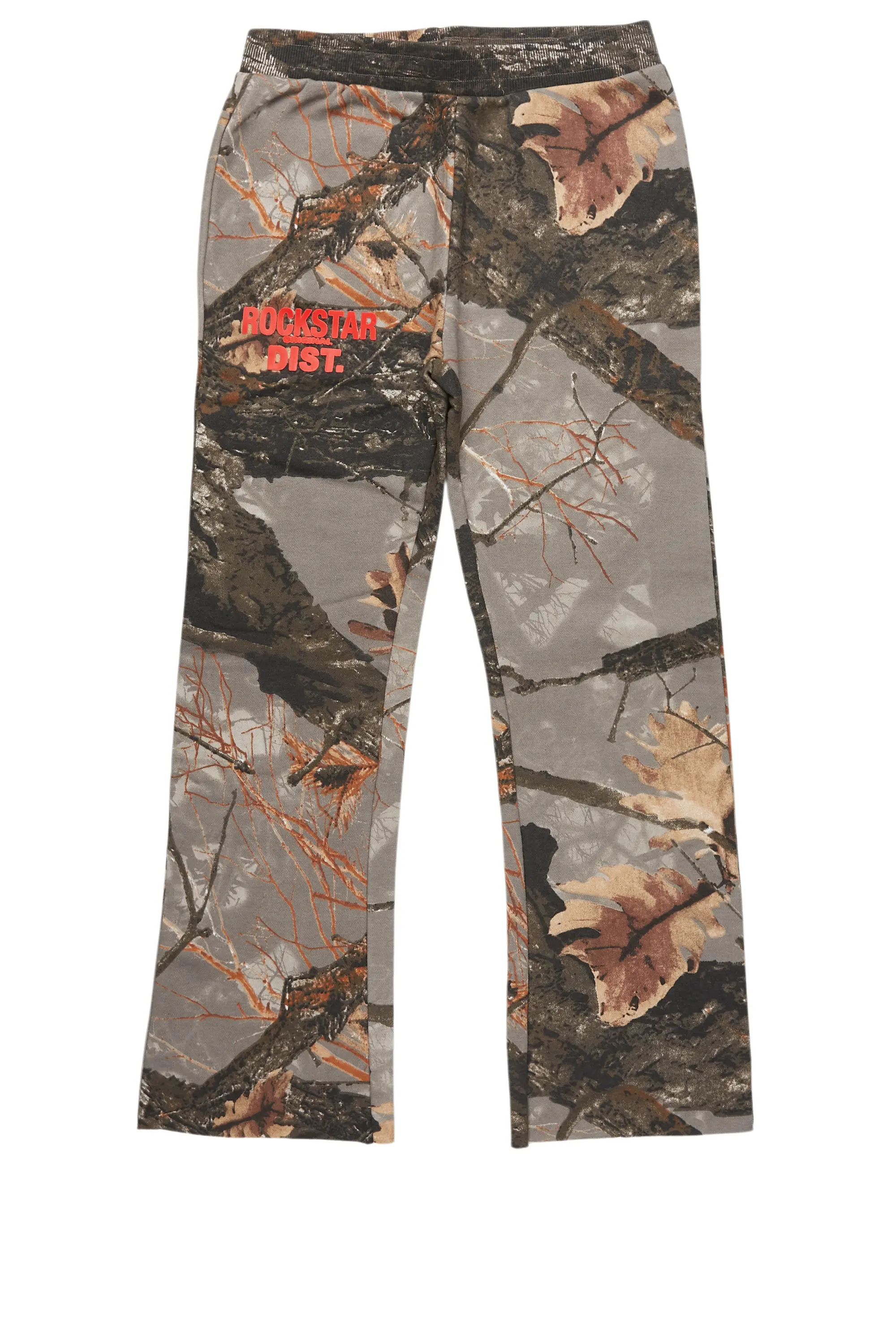 Boys Tobby Tree Camo Graphic Stacked Flare Track Pant