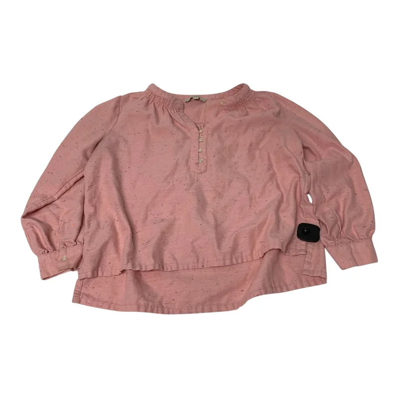 Top Long Sleeve By Loft In Pink, Size: Lp