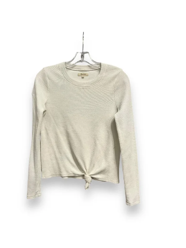 Top Long Sleeve By Madewell In White, Size: S