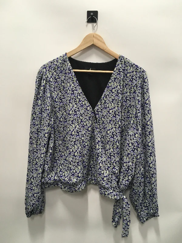 Top Long Sleeve By Jason Wu In Floral Print, Size: 2x