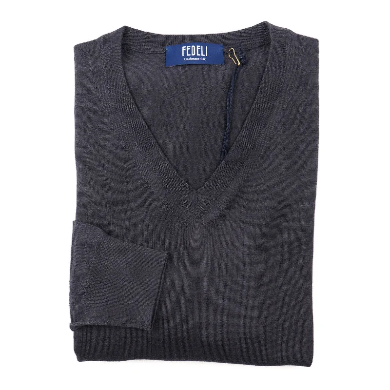 Fedeli Superfine Cashmere-Silk Sweater