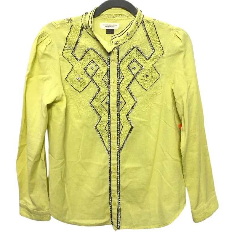 Top Ls By Pilcro In Chartreuse, Size:S