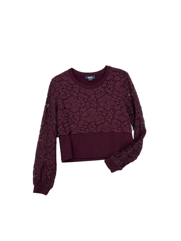 Top Long Sleeve By Maeve In Maroon, Size: S