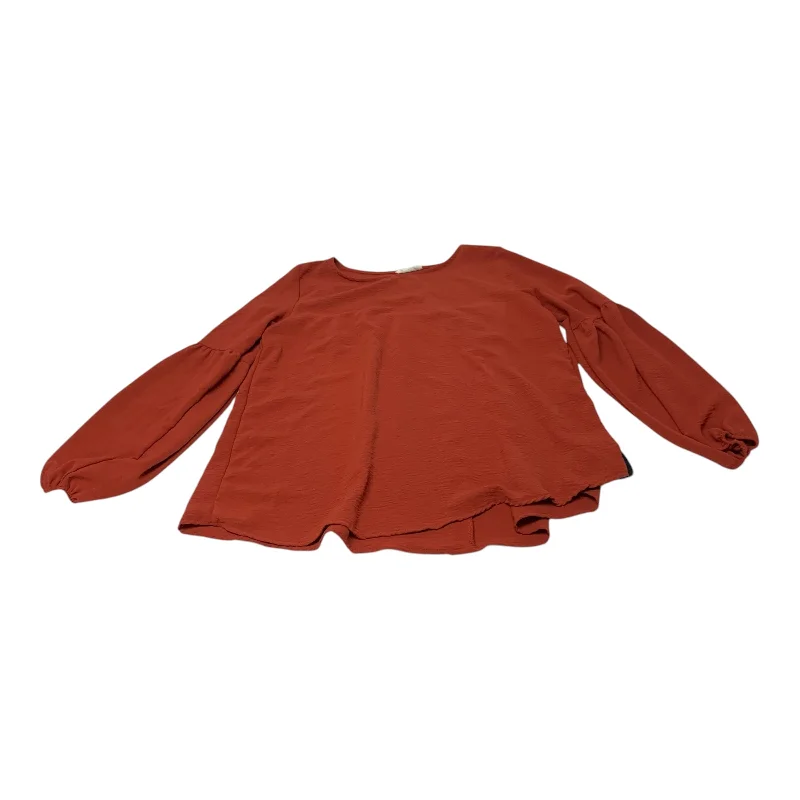 Top Long Sleeve By Clothes Mentor In Orange, Size: M