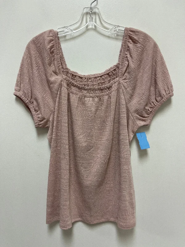 Top Short Sleeve By Wonderly In Pink, Size: S