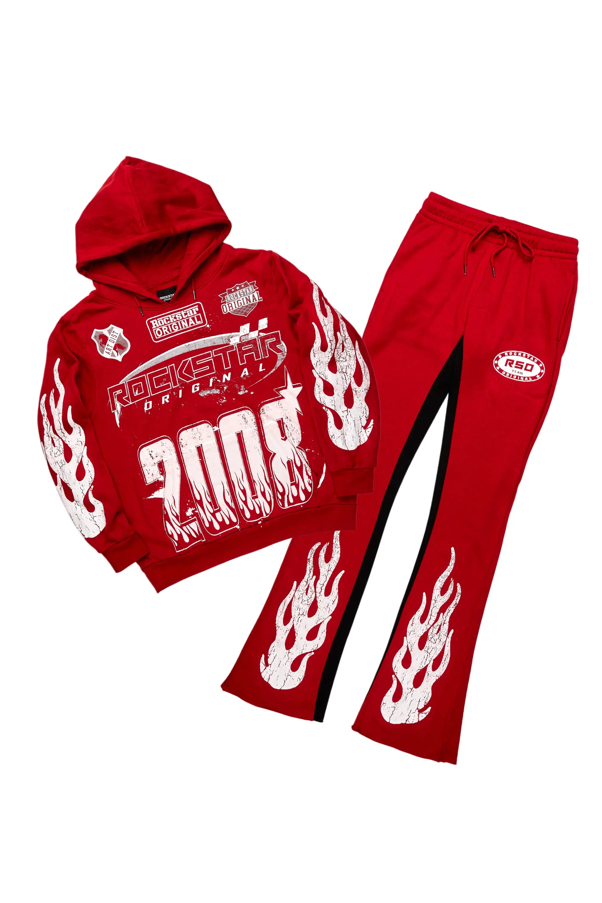 Amos Burgundy Hoodie/Baggy Track Pant Set