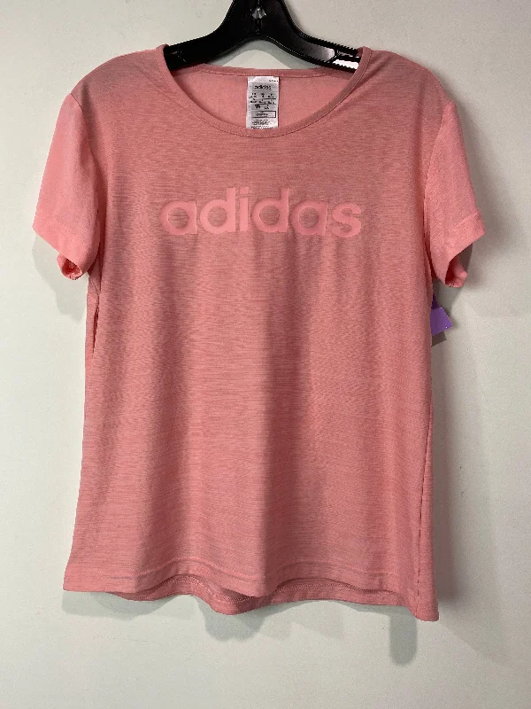 Athletic Top Short Sleeve By Adidas  Size: M