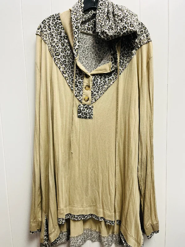 Top Long Sleeve By White Birch In Animal Print, Size: 3x