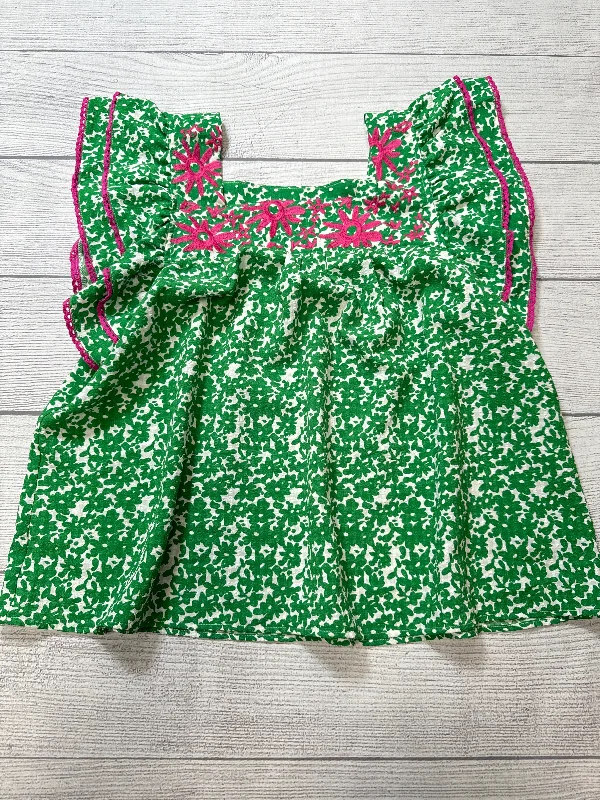 Top Short Sleeve By Oddi In Green, Size: M