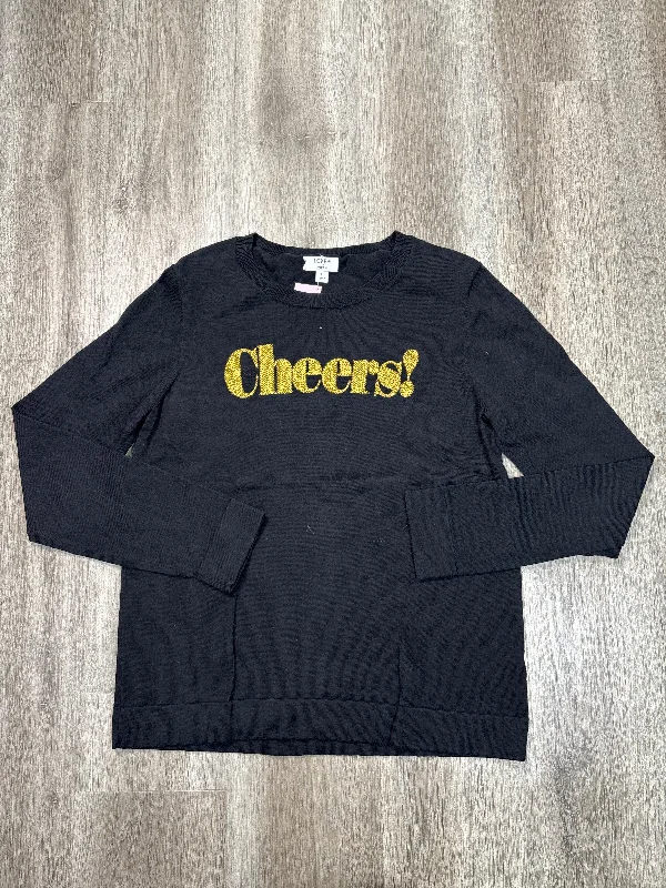 Top Long Sleeve By J. Crew In Black, Size: L