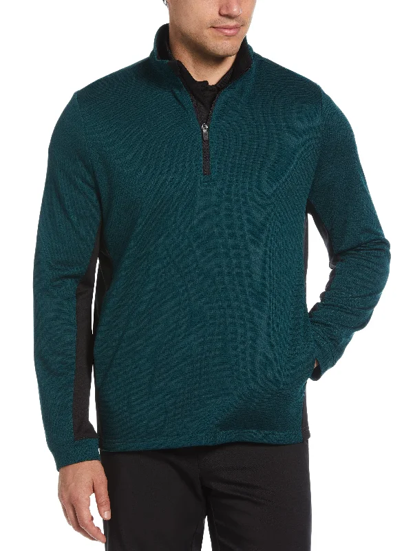 Men's Micro Jacquard Quarter Zip Golf Jacket