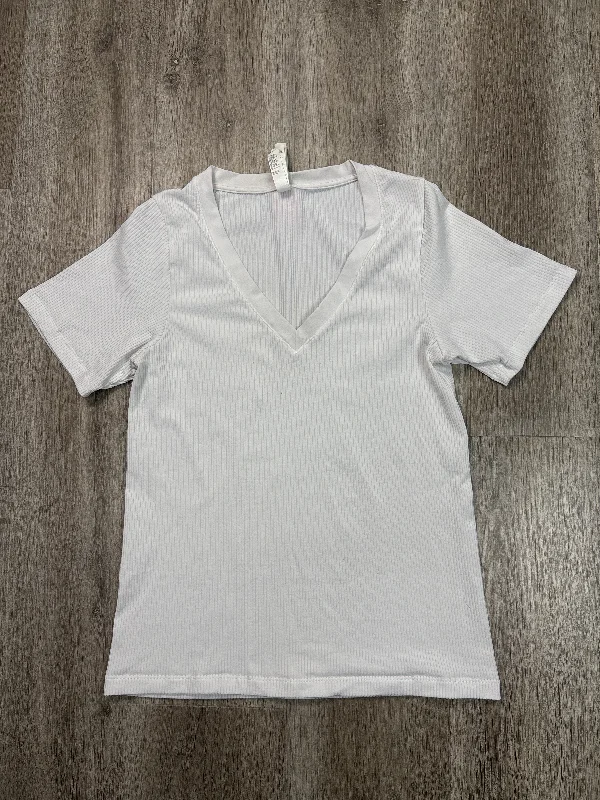 Top Short Sleeve By Athleta In White, Size: L