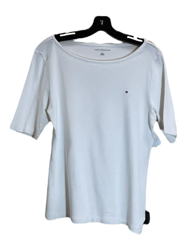 Top Short Sleeve By Tommy Hilfiger In White, Size: L