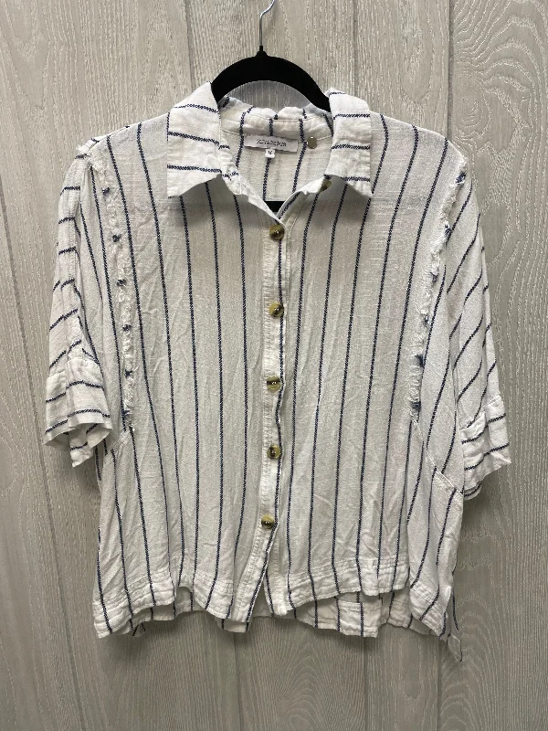 Top Short Sleeve By Olivaceous In Striped Pattern, Size: M