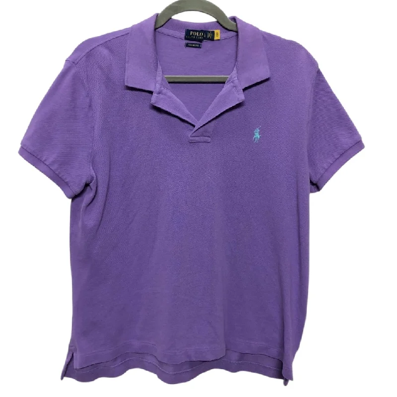 Top Ss Basic By Polo Ralph Lauren In Purple, Size:L