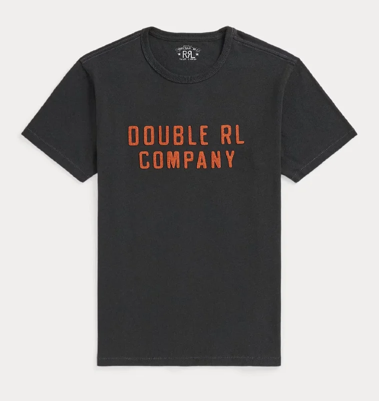 Double RL - Logo Cotton-Hemp Jersey T-Shirt - Faded Black Canvas